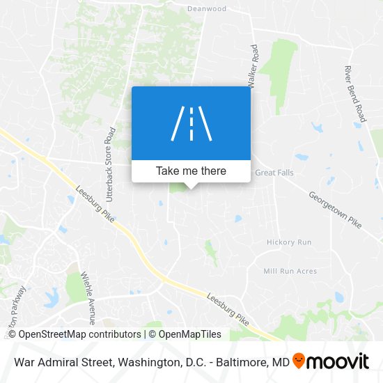 War Admiral Street map