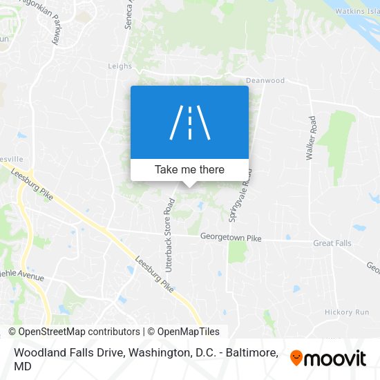 Woodland Falls Drive map