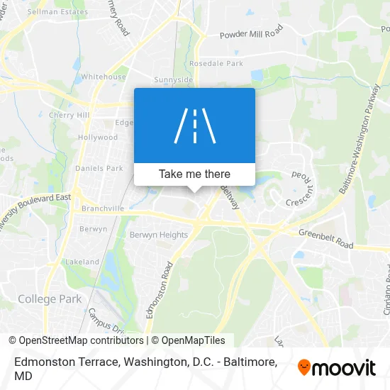 Edmonston Terrace map