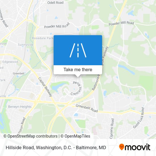 Hillside Road map