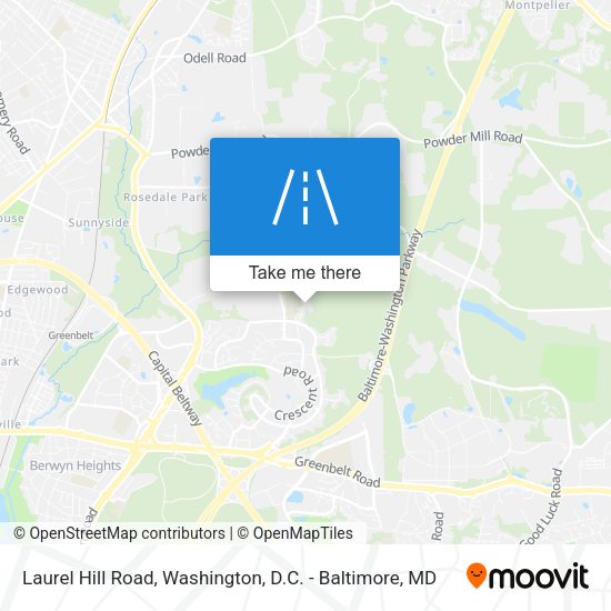 Laurel Hill Road map