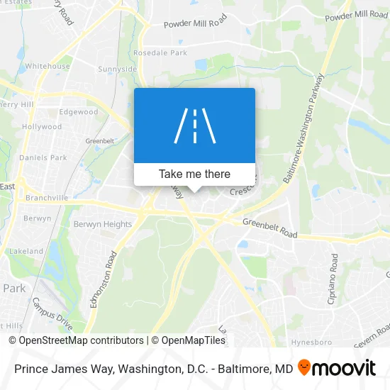 Mapa de Prince James Way