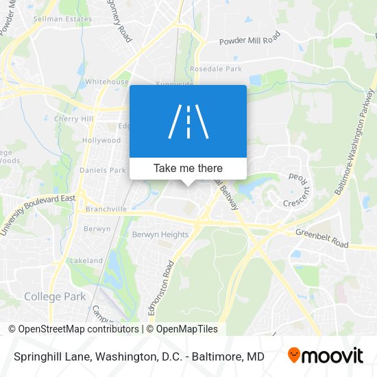 Mapa de Springhill Lane