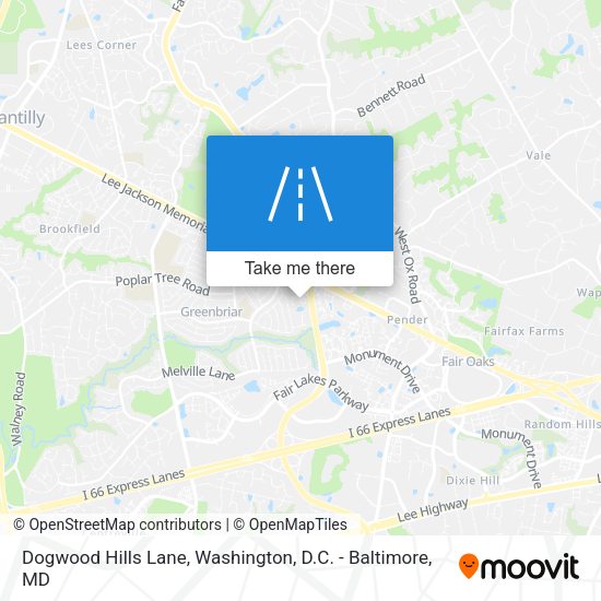 Dogwood Hills Lane map