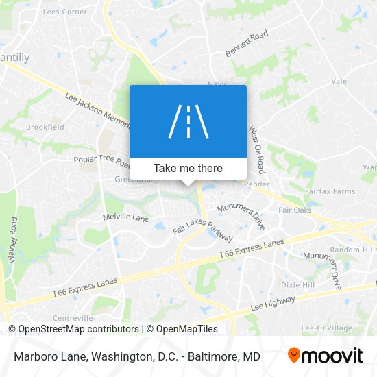 Marboro Lane map