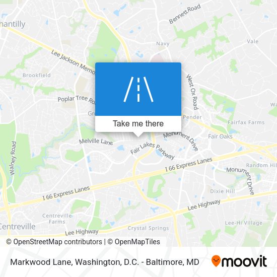Markwood Lane map