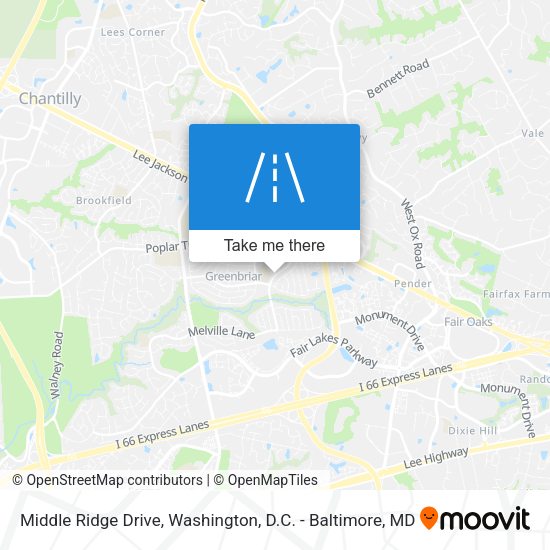 Mapa de Middle Ridge Drive
