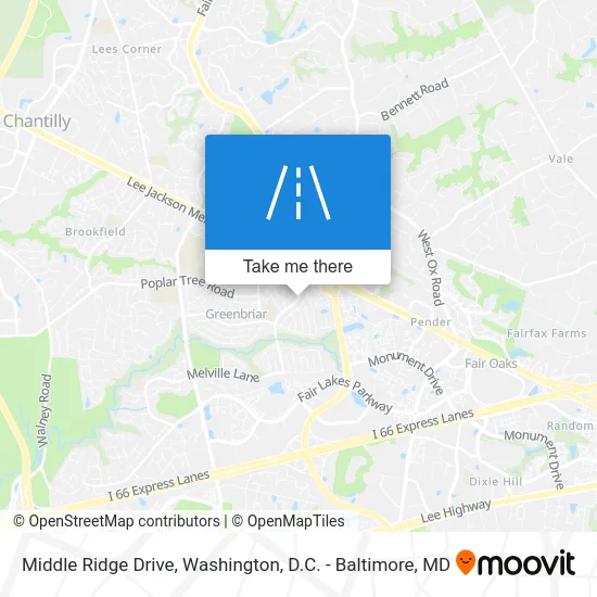 Middle Ridge Drive map
