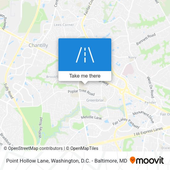 Point Hollow Lane map
