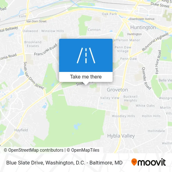 Blue Slate Drive map