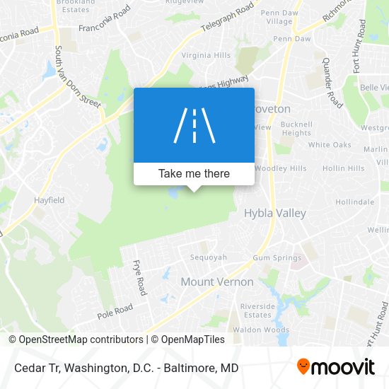 Cedar Tr map