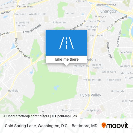 Mapa de Cold Spring Lane