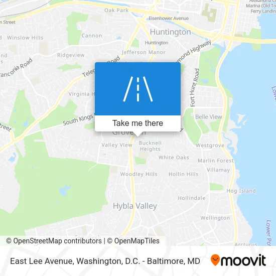 East Lee Avenue map