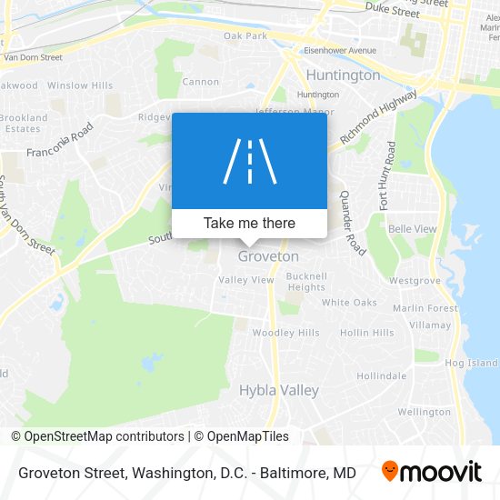 Groveton Street map