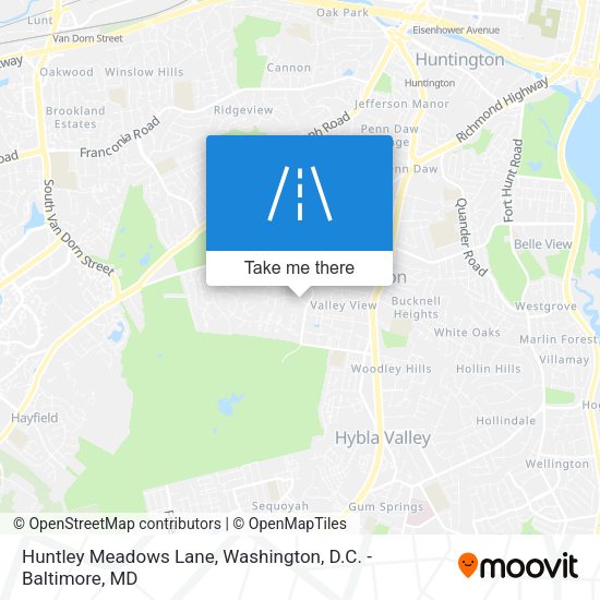 Huntley Meadows Lane map