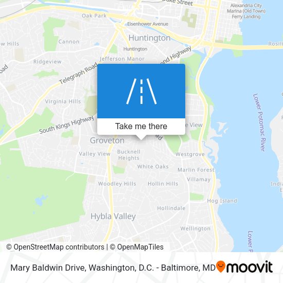 Mary Baldwin Drive map