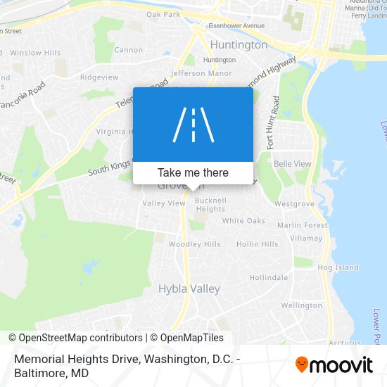 Memorial Heights Drive map