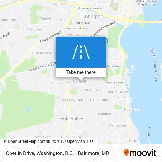 Oberlin Drive map
