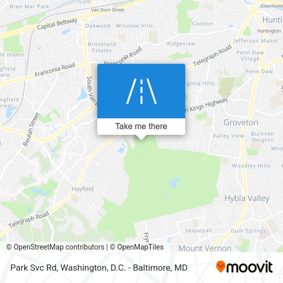 Park Svc Rd map