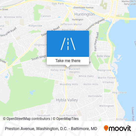 Preston Avenue map