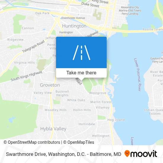 Swarthmore Drive map