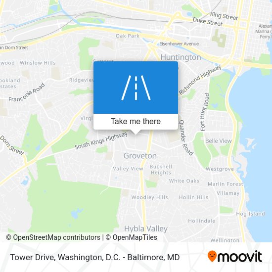 Tower Drive map