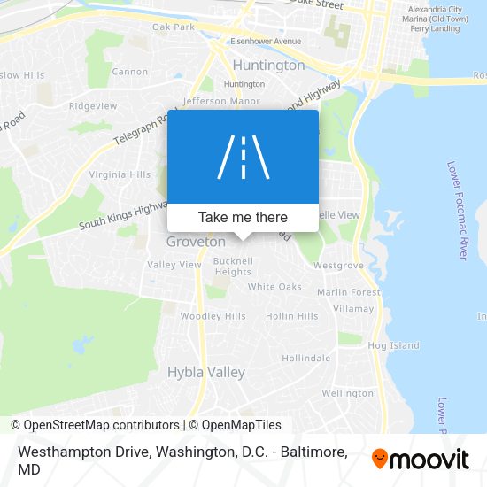 Westhampton Drive map
