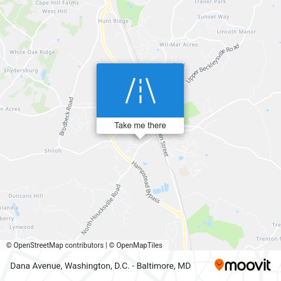 Dana Avenue map