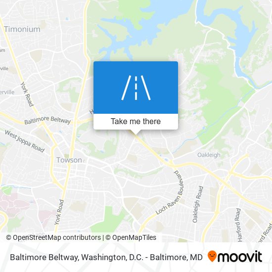 Baltimore Beltway map