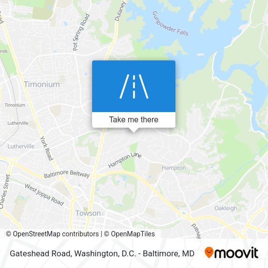 Gateshead Road map