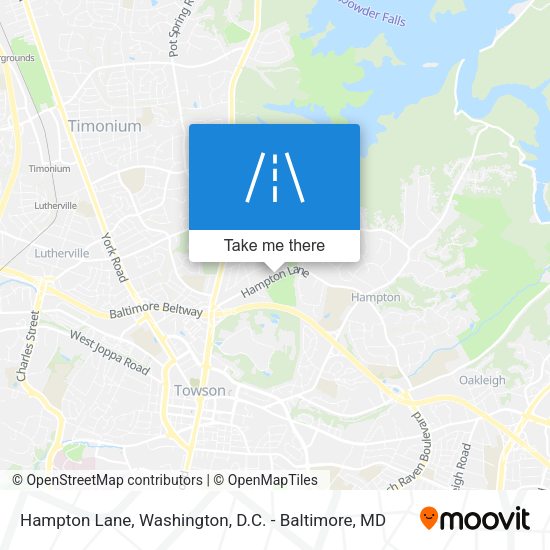 Hampton Lane map
