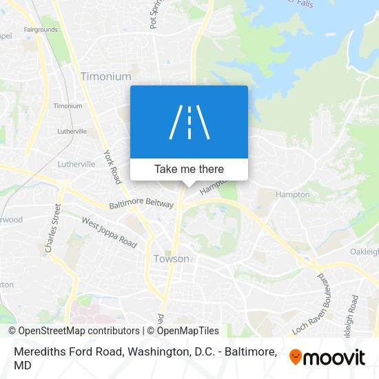 Merediths Ford Road map