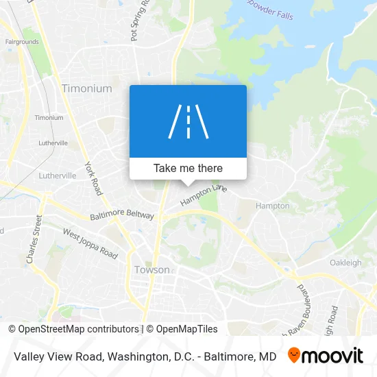 Valley View Road map