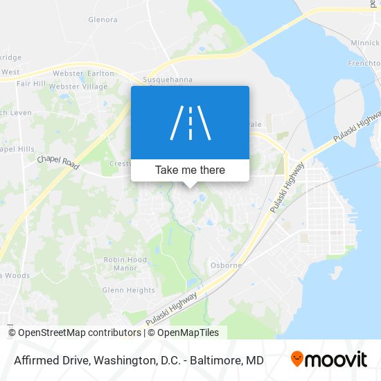 Affirmed Drive map