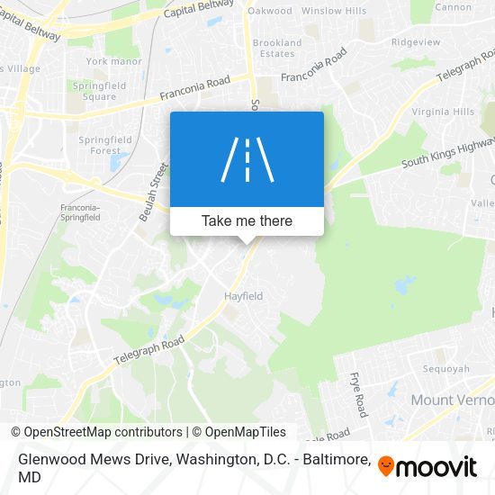 Mapa de Glenwood Mews Drive