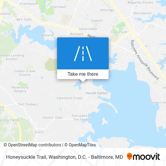 Honeysuckle Trail map