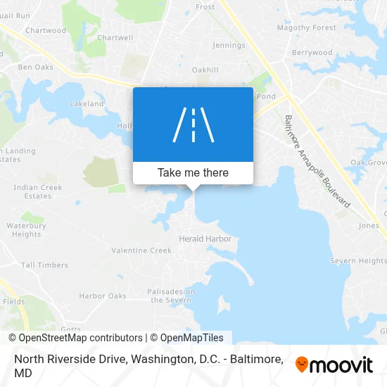 North Riverside Drive map