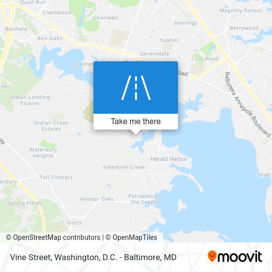 Vine Street map
