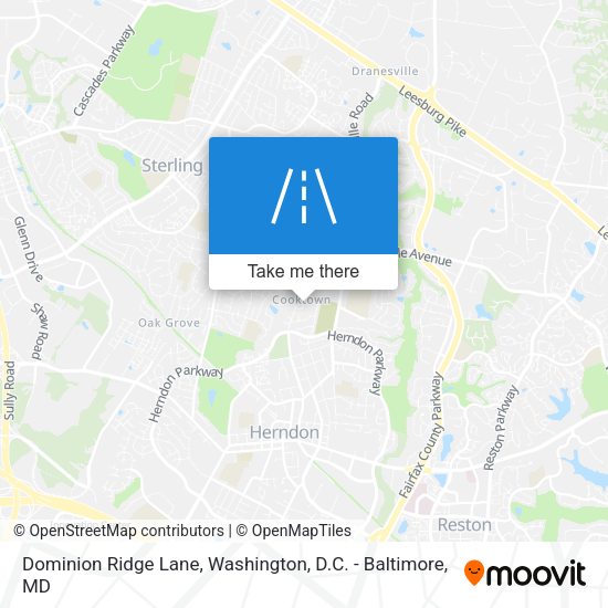 Dominion Ridge Lane map