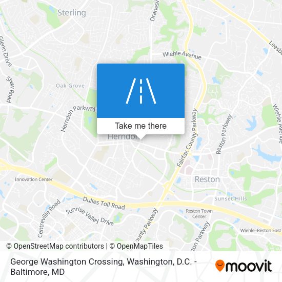 George Washington Crossing map