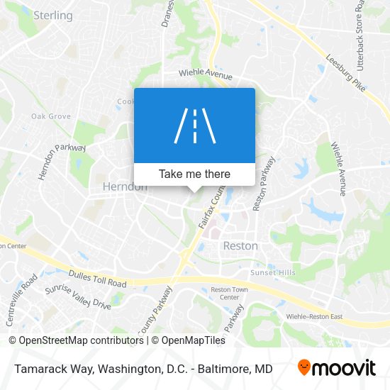 Tamarack Way map