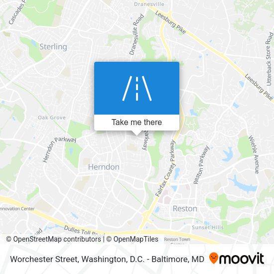 Worchester Street map