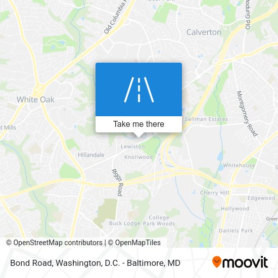 Mapa de Bond Road