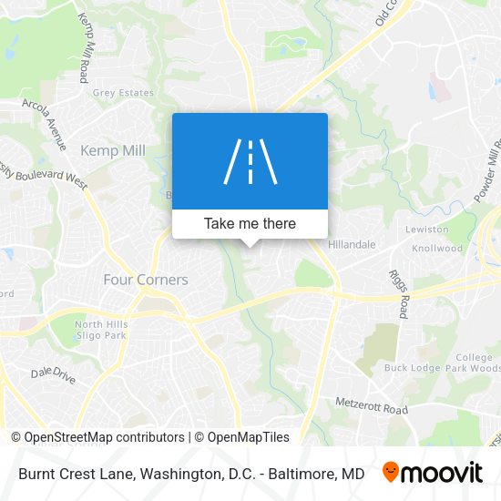 Mapa de Burnt Crest Lane