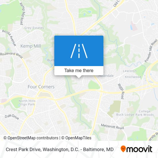 Crest Park Drive map