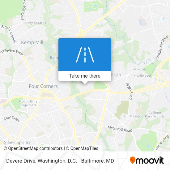 Mapa de Devere Drive