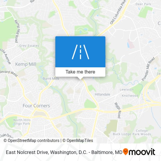 Mapa de East Nolcrest Drive