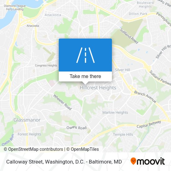 Calloway Street map