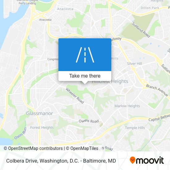 Colbera Drive map