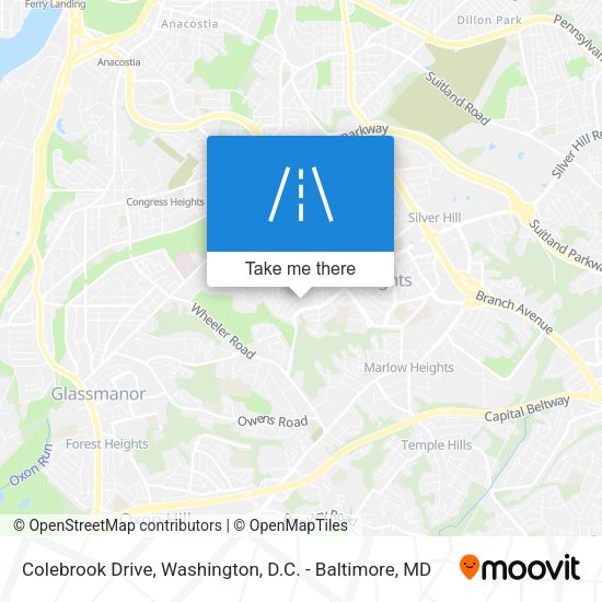 Colebrook Drive map